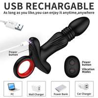 Neuer Analplug mit Kabelloser Fernbedienung, Magnetischer Aufladung, USB, Wasserdicht, Metall, Elektrisch Ausziehbarer Anal-Vibrator Sexspielzeug