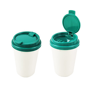 Cendrier de <span class=keywords><strong>voiture</strong></span> rond en plastique coloré avec couvercle, anti-odeur, support pour tasse à café, briquets et accessoires pour fumeurs - Vente en gros - Product Image 1