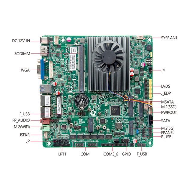 ITX-B305_N126L 2 Lan N100 N97 N95 DDR4 Max 16GB 8 USB 6 COM 12V LPT SIM Industrial Mini ITX Motherboard