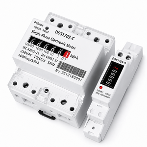 Compteur d'énergie compact DDS1709-D sur rail DIN, monophasé, moniteur <span class=keywords><strong>de</strong></span> <span class=keywords><strong>consommation</strong></span> <span class=keywords><strong>électrique</strong></span> en kWh avec <span class=keywords><strong>indicateur</strong></span> d'impulsions - Product Image 1