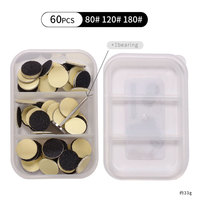 Kits de forets remplaçables pour manucure et pédicure 80 #120 #180 # papier de ponçage avec roulement lime à ongles accessoires pour ongles