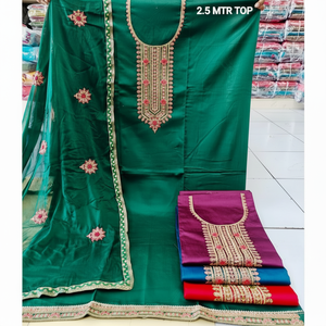 Trajes de Salwar Kameez de tamaño libre de diseñador moderno para mujer, ropa de fiesta tradicional india y paquistaní bordada a mano - Product Image 1