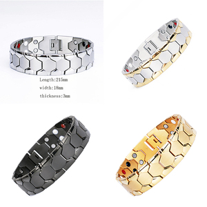 Bracelet magnétique thérapeutique en acier titane à énergie positive, réglable, cadeaux, vente chaude, pour hommes - Product Image 5