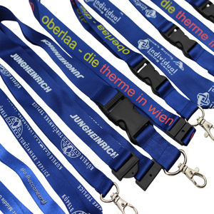 Custom logo and Color Nylon Lanyard with Metal Hook and Safety Brekaway for ID Card Holder Corporate Event and Promotional Use