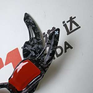 Extension de palettes de changement de vitesse pour <span class=keywords><strong>volant</strong></span>, décoration en fibre de carbone forgée, noir brillant pour VW Tiguan/Lamando/Golf 6/<span class=keywords><strong>Scirocco</strong></span> - Product Image 3