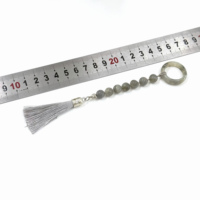 Nouvelle bague de style 8 mm, 7 pierres de labradorite naturelle, unisexe, tendance, tasbih, idée cadeau religieuse, musulmane, islamique, misba