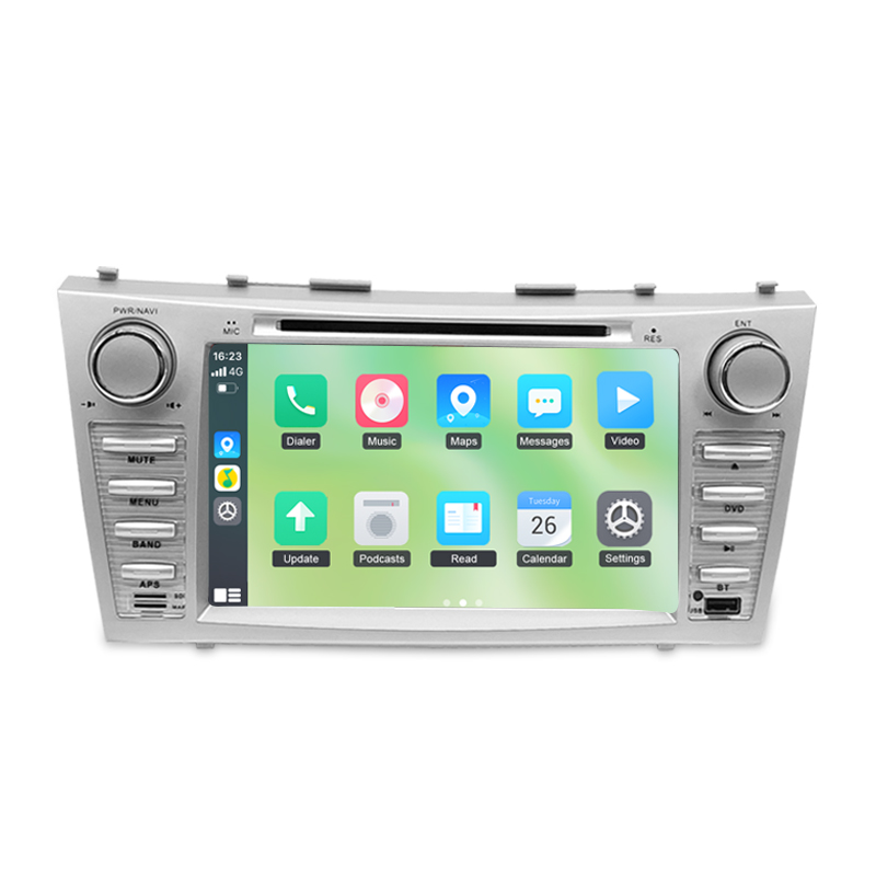 Автомобильный DVD-плеер SEMAITU 2 Din, 8 дюймов, с беспроводной системой CarPlay и Android, автомобильное мультимедийное радио для Toyota Camry 2007 - 2011