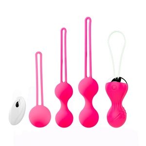 Europa Sex Produkt 4 in1 Silikon Vagina Übungen Sex Spielzeug Fernbedienung Ei Vibrator <span class=keywords><strong>Ben</strong></span> <span class=keywords><strong>Wa</strong></span> Set Vibrierende <span class=keywords><strong>Kegel</strong></span> bälle - Product Image 1