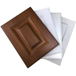 Puerta de armario de cocina de madera maciza de alto brillo de color blanco de alta calidad