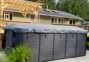 Housse enroulable isolée anti-UV moderne <span class=keywords><strong>pour</strong></span> bain à remous et <span class=keywords><strong>spa</strong></span> Autres piscines extérieures chauffées Protection UV - Product Image 2