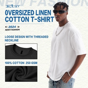 Camiseta de manga corta de gran tamaño de algodón 100% de alta calidad esencial de moda con logotipo de marca personalizado camiseta esencial para hombres - Product Image 3