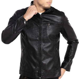 ผู้ผลิตแจ็คเก็ตหนังผู้ชายคุณภาพดี ขายดี แจ็คเก็ตหนังแบบใหม่ สไตล์ลำลอง สำหรับผู้ชาย - Product Image 4