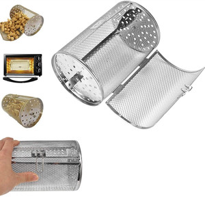 Canasta Giratoria para Asar, Parrilla Giratoria <span class=keywords><strong>de</strong></span> Acero Inoxidable con Rotación <span class=keywords><strong>de</strong></span> 360 Grados para Horno - Product Image 4