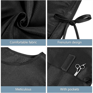Tablier de travail personnalisé avec logo, veste uniforme, cape, tablier de ménage, tablier de cuisine, de pâtisserie, de styliste avec 2 poches - Product Image 3