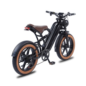 Vélo électrique tout-terrain 750W à 2 roues et pneus larges pour adultes, 7 vitesses, 20 pouces, en alliage d'aluminium avec <span class=keywords><strong>assistance</strong></span> au pédalage - Product Image 5
