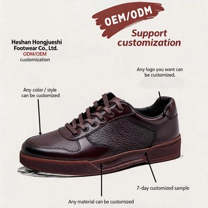 Chaussures habillées pour hommes faites à la main de qualité supérieure, chaussures pour hommes de style rétro skate, cuir véritable - Product Image 3