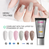 RONIKI Fournitures pour Ongles Professionnelles Hema Tpo Gratuit Vernis Acrylique Clair Poly Gel et Private Label Glitter Acryl Gel Extension d'Ongles