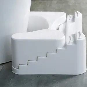 Sgabello per wc con scaletta regolabile in plastica originale a tre altezze
