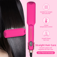 Top Selling New Arrival MCH Titanium Wide Plate Infrared Hair Straightener 2 in 1 Fast Curling Hair Straightening Flat Irons