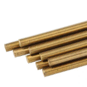 Tige filetée en laiton à double filetage métrique/imperial DIN 975/DIN 976, boulon à double filetage en cuivre, tige filetée complète - Product Image 3