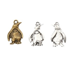 Breloque pingouin à long bec en alliage de zinc, oiseau en position debout, pour épingles de <span class=keywords><strong>foulard</strong></span> d'hiver - Product Image 4