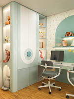 Lit d'enfant avec rangement lits mezzanine avec armoire lit d'enfant avec armoire lit à deux étages vert design moderne