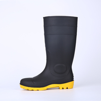 Bottes de pluie longues imperméables avec logo OEM, bottes en caoutchouc à embout d'acier de haute qualité pour l'industrie et l'usine
