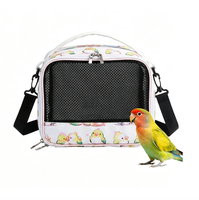 Sac de transport portable en tissu pour perroquet, respirant, sacoche bandoulière pour oiseaux, cage extérieure transparente et visible pour perruche, calopsitte, agapornis