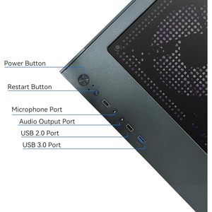 PC para Juegos YAWYORE, AMD Ryzen 7 5700X, GeForce RTX 5060, 32GB DDR4, 1TB NVMe SSD, Ventiladores ARGB, WiFi, BT, Torre de Escritorio - Product Image 6