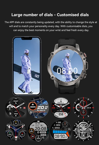 Thông minh kết nối đồng hồ 2024 gọi điện thoại Smartwatch 110 + Chế độ thể thao siêu dài tuổi thọ pin sức khỏe tập thể dục Tracker gồ ghề Smartwatch - Product Image 3