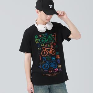 WEST BIKING Éléments de cyclisme surdimensionnés T-Short été décontracté haut de sport coloré drôle <span class=keywords><strong>motif</strong></span> de vélo t-<span class=keywords><strong>shirt</strong></span> respirant - Product Image 4