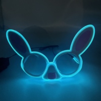Lunettes lumineuses LED clignotantes en forme de cœur pour fêtes et concerts, grandes, pour Halloween et Noël