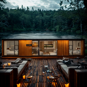 บ้านตู้คอนเทนเนอร์สำเร็จรูปสำหรับครอบครัวสุดหรู40ft 20FT บริการขนส่งทางอากาศสำหรับห้องนั่งเล่นห้องครัวห้องนอนและห้องน้ำ - Product Image 1