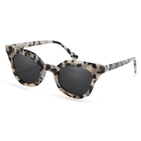 Lunettes de soleil tendance à dégradé vert plat polarisées pour femmes, monture en acétate, lunettes de soleil surdimensionnées de style œil de chat, lunettes de soleil de marque de créateur