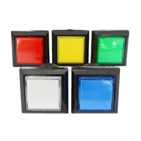 Tombol Persegi Kecil 33*33 dengan Bingkai Hitam, Tombol Lampu Sakelar untuk Konsol Game, Aksesori Konektor Berkualitas