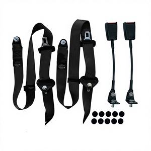 Kit Completo di Cinture di Sicurezza Nere Generiche per FIAT 500 D/F/L/R 126 1 SERIE - Product Image 1