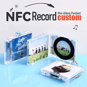 Wholesale High Quality Lightweight Fashionable for <b>Box</b> Keychain DVD <b>Holder</b> <b>Key</b> Ring Custom Logo Acrylic Blank Mini Album Idol - Product Image 2