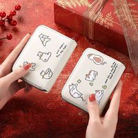 HANFEIZI dompet koin kucing imut kartun tempat kartu Bank dompet pendek ritsleting