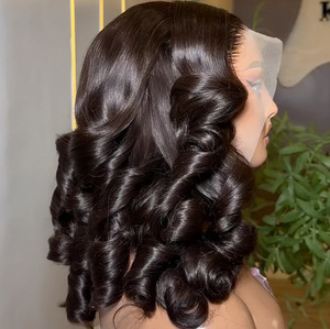Peluca de Cabello Humano <span class=keywords><strong>Fabo</strong></span> City Loose Wave Frontal Bouncy Wave 13x4, Estilo Celebridad, Completamente Tejida a Mano, 10-18 Pulgadas - Product Image 2
