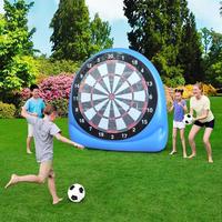 Jeu de tir sur cible de football gonflable pour parc de loisirs, grand jeu de fléchettes de football d'extérieur avec souffleur pour enfants et adultes