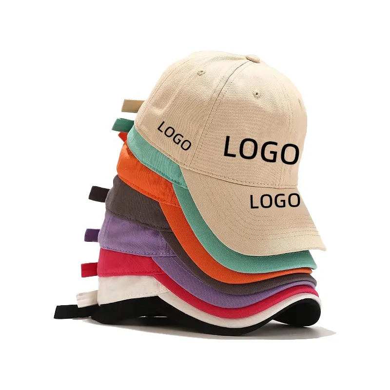 Hot sale wholesale Custom logo Sports Cap For Unisex 6 Panel Baseball Cap Solid color Adjustable baseball bulk hats