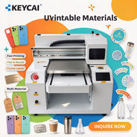 Mesin Cetak UV Flatbed Presisi Tinggi A3 A2 A1 untuk Pencetakan 3D Embossed pada Casing Ponsel, Akrilik, Kulit, Kayu, Kaca, Logam