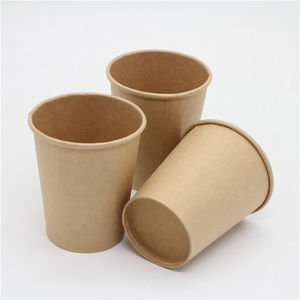 Custom Logo Disposable Single Wall Craft Paper Cup for Hot Drinks and Coffee