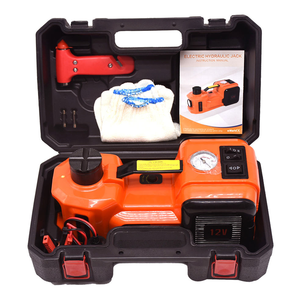 3 in 1 Multifunctional 5T Car Repair Tool Kit 12v Electric Car Lift Hydraulic Jack Kit with Electric Impact Wrench Car Jack