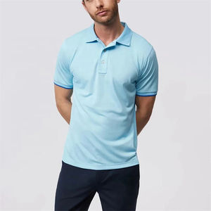 Golf pour hommes personnalisé pour polos séchage rapide 100% coton T-Shirts porter tissu Piqué solide broderie Poloshirts toile - Product Image 1