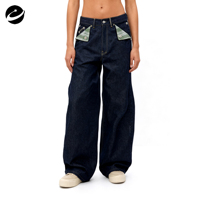 Jeans en denim brut japonais selvedge foncé indigo, coupe droite ample, vintage, original, conçu par XUCHANG, sur mesure pour hommes
