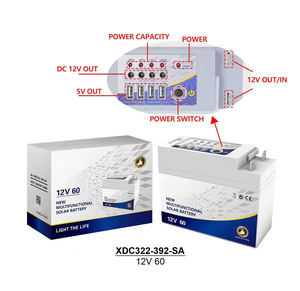 Système de <span class=keywords><strong>batterie</strong></span> portable au plomb-acide <span class=keywords><strong>12V</strong></span> 60W - <span class=keywords><strong>12V</strong></span> 258W - <span class=keywords><strong>Batterie</strong></span> pour éclairage de camping-car - Alimentation d'urgence solaire - Product Image 3
