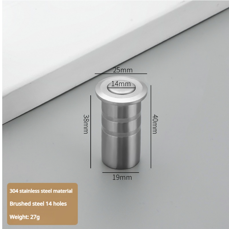 304 engrosada-14 agujeros (acero cepillado)