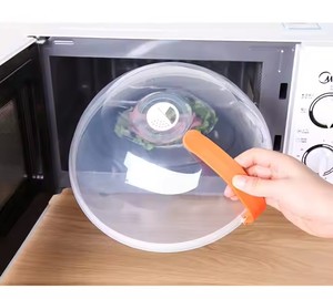 Cubierta de plástico resistente a altas temperaturas para platos de comida, protector contra salpicaduras para microondas con ventilación de vapor, tapa ecológica para olla - Product Image 1