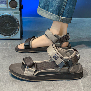 Sandales d'extérieur minimalistes pour hommes avec sangles réglables, antidérapantes, à semelle plate, pour <span class=keywords><strong>l</strong></span>'été urbain, le camping et le style quotidien - Product Image 4